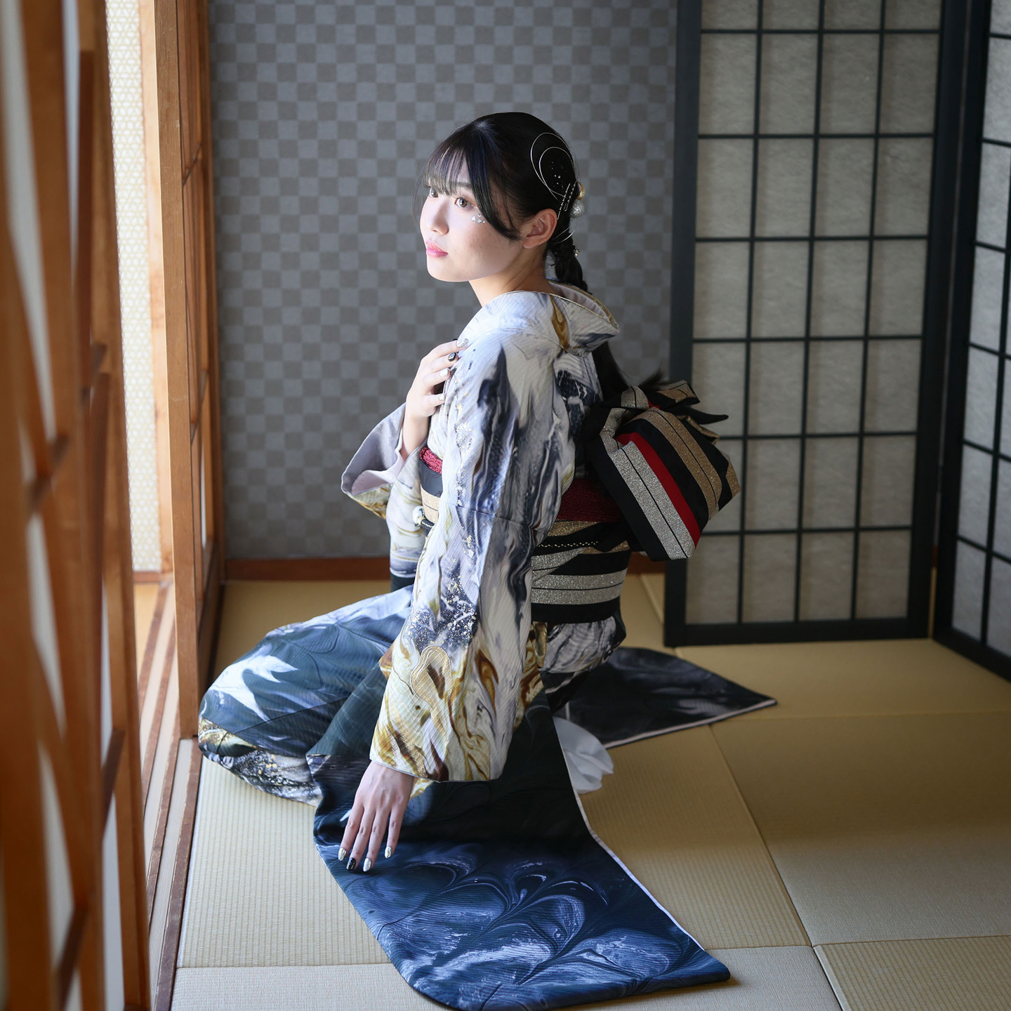 成人式のスタジオ撮影