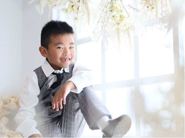 スタジオエース館内での七五三撮影