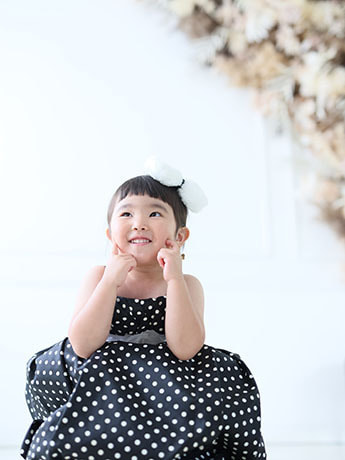 写真館館内での七五三撮影