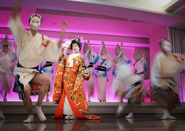 徳島の阿波おどりでフォトウェディング