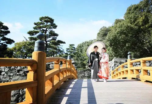 徳島のフォトウェディングロケーション撮影 | 和装の新郎新婦