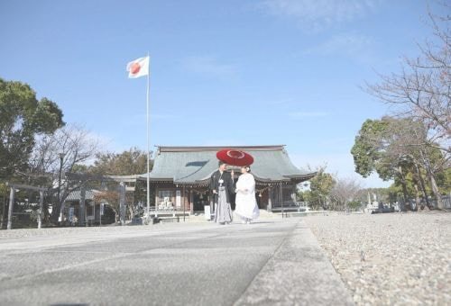 護国神社での撮影