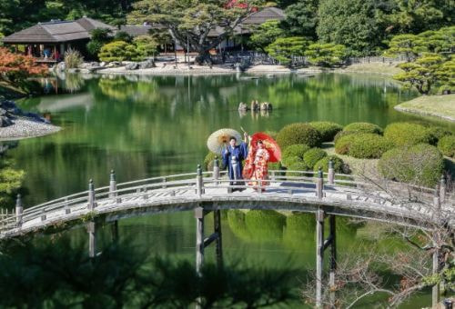 栗林公園での撮影